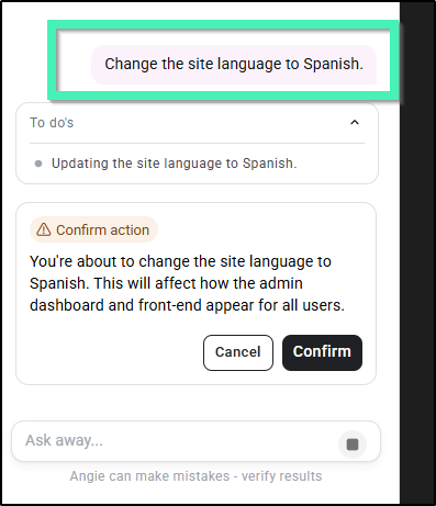 site language