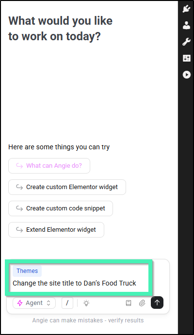 site title angie