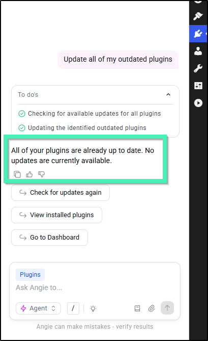 update plugins prompt