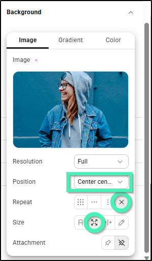 background settings