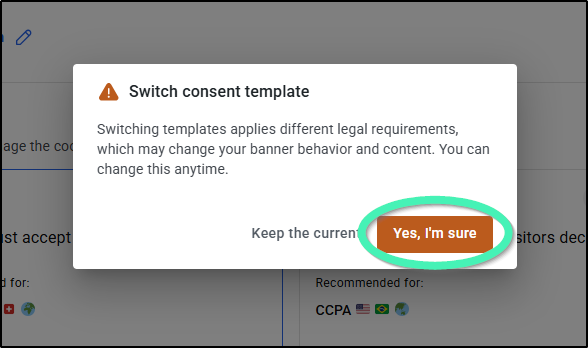 confirm changes