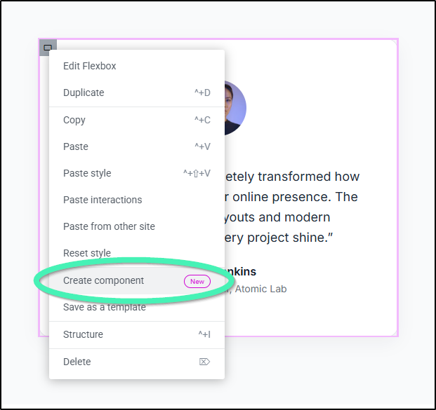 create component