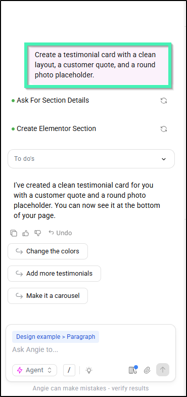 text prompt