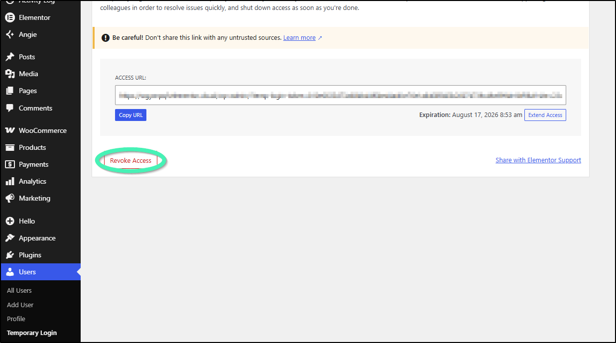revoke access