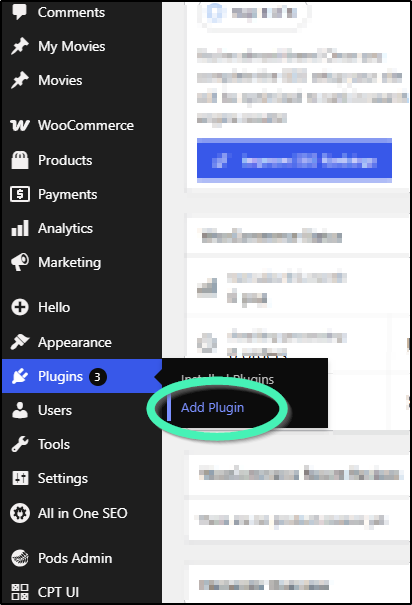 add plugin button within Plugin settings